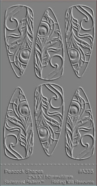 Textuurpapier Peacock Shapes