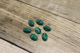 Cabochon ovaal 10x14mm malachite (1 stuk)