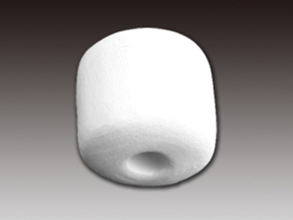 Bisque kraal tube 12mm - 2 stuks