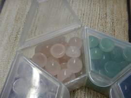 Cabochon rond 8mm rose quartz