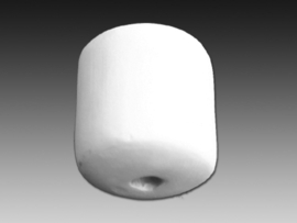 Bisque kraal tube 18mm - 2 stuks