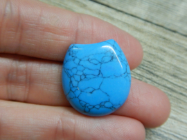 Cabochon 20x22mm turquoise (1 stuk)
