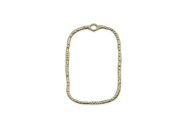 Hanger rechthoek 47x33mm goud - 1 stuk