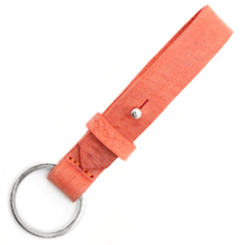 Lederen sleutelhanger Coral Red