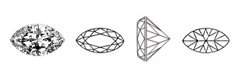 Zirconia marquise clear - diverse maten