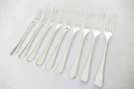 Christofle - America - Set of 9 Silver Plated Fish Forks