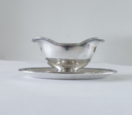 Christofle - Rubans - Silver Plated Sauce Boat on tray