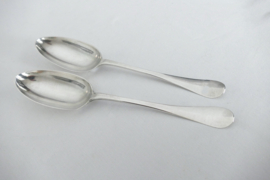 Set of Dutch second standard silver Dinner spoons - Hollands Glad - Bernardus Wanerus Roesingh, 1825