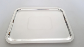 Christofle - Silver-plated Serving tray  with engravings - Prelude - Rectangular- 35x27cm