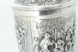 Nostalgic Old-Dutch Tea Caddy - H.Hooikaas for Douwe Egberts - the Netherlands, 1960s