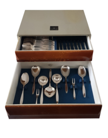 Keltum, v. Kempen & Begeer - Silver Plated Cutlery Canteen - Jolie - 56-piece/8-pax. - the Netherlands, 2nd half 20th century