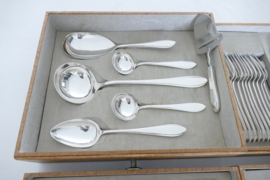 Gero, Zeist - Silver Plated Cutlery Canteen - Puntfilet - 83-piece/12-pax. - the Netherlands, 1917-1941