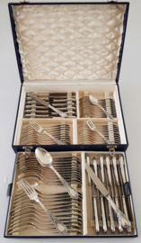 Silver Plated Cutlery Canteen - 84-piece/12-pax. - Louis XV/Rococo - Solingen, Germany c.1930's-1950's