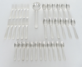 Silver Plated Art Deco Cutlery Canteen - 37-piece/12-pax.- L.C.F. (Le Couverts Francais) - Thierry series - c. 1955