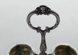 Silver Salt and Pepper Bowls- .800 silver - Wilhelm Binder, Germany - circa 1900.