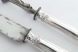 Antique French Silver Carving Set - .950 silver - Charles Alfred Coignet - France, 1865-1889