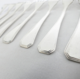 Christofle - America - Set of 9 Silver Plated Fish Forks