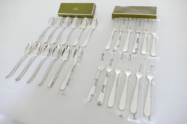 Christofle - Dax - 12 Dinner spoons + 12 Dinner forks