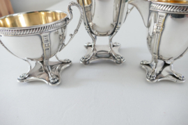 Jugendstil Silver Plated and Gilded Coffee Service - 3-piece