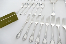 Christofle - Silver Plated Cutlery set - Marly collection - 45-piece/10-pax. - France, 1935-1983