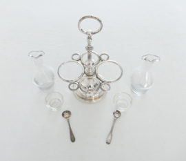 Christofle & Cie - Antique silver plated Oil & Vinegar set - Cruet Set - Paris, 1868