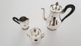 Christofle - A silver-plated 3-piece Coffee service in the Malmaison pattern