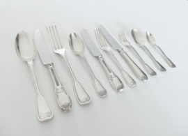 Wiskemann, Brussel - Silver Plated Cutlery Set - N. 7 "Louis XIV" & N. 20 "Louis XVI"- 129-piece/12-pax. - Belgium, 1930-1960