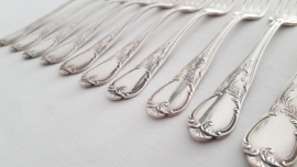 Wiskemann, Brussels - 94-piece silver plated cutlery in canteens - Louis XV/Rococo - Belgium, period 1928-1979