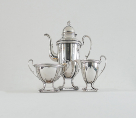 Jugendstil Silver Plated and Gilded Coffee Service - 3-piece