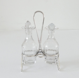 Christofle - Silver plated Oil and Vinegar set - modern design - France, c. 1960