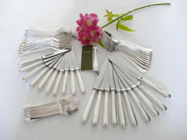 Christofle - Silver Plated Cutlery Set - Albi collection - 51-pieces/10-pax.