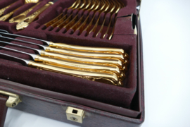 SBS Solingen - Gilded cutlery in Louis XV/Rococo style - 65-piece/12-pax. Germany, 1980's