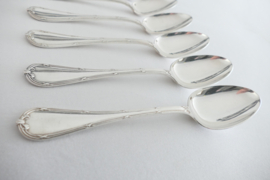 Set of 12 antique Christofle Dinner spoons - Rubans - France, c.1900