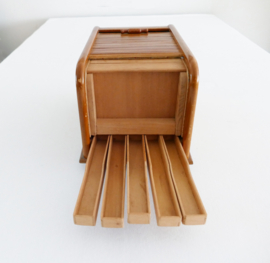 Vintage wooden Humidor with rolling door