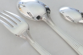 Christofle/Manufacture de L'Alfenide - Silver Plated Dinner Cutlery - Cirta collection - 37-piece/12-pax. - France, c. 1950
