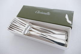 Christofle - Malmaison - 10 silver plated fish forks - new condition