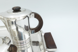 Silver Plated Art Deco Coffee and Tea Service by Ercuis & Christofle, 1937