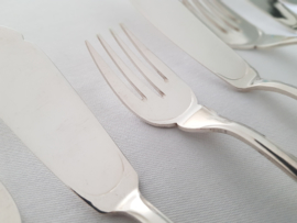 6 silver plated place settings for fish - Point fillet - Sola 90