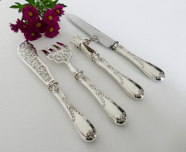 Silver Carving Set and Fish Servers- 1st Minerva - .950 silver - A. Debain, Paris - 1883-1911