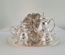WMF - Silver Plate on Porcelain Coffee and Tea Service