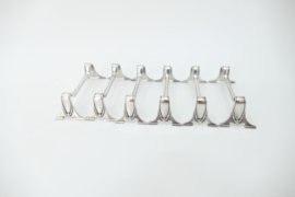 Set van 6 verzilverde Neoklassieke messenleggers - Orfevrerie 'd Art Miele & Co.- België, 1900-1914