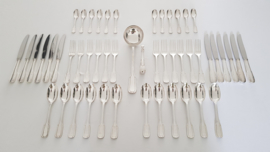 A Silver Plated Art Deco Cutlery set - 50-pieces/12-pax. - Le Couvert Francais - France 1955
