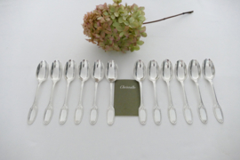 Christofle - Marie Antoinette - Set of 12 silver-plated dessert spoons - France, 1912-1935