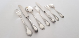 Silver Plated Cutlery Canteen - 84-piece/12-pax. - Louis XV/Rococo - Solingen, Germany c.1930's-1950's