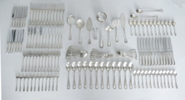 Saglier Frères - Antique Silver Plated Empire Cutlery Canteen - 142-piece/12-pax - France- 1890-1920