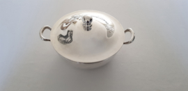 Ercuis, France - Silver Plated lidded Vegetable Dish