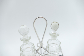 Silver Plated Oil & Vinegar Stand - French, 20th century