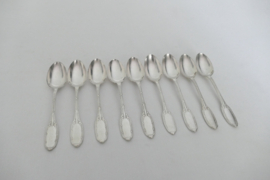 Christofle/Manufacture de L'Alfenide - 9 Silver Plated Coffee Spoons - Marie-Antoinette - France, c. 1910