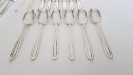 Silver plated cutlery in pattern P3 - Keltum, v. Kempen & Begeer - 6 pax./40-pieces - Netherlands, c. 1950