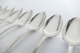 Set of 12 antique Christofle Dinner spoons - Rubans - France, c.1900